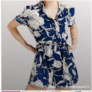 Kimchi Blue Belted Collared Romper size M